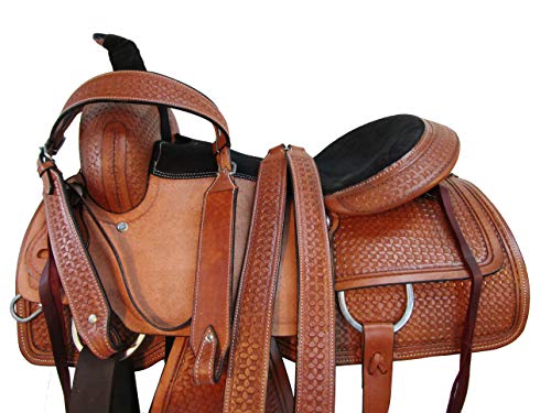 Orlov Hill Leather Co Cowgirl Roping Saddle Pleasure Horse Trail Work Working Horse TACK Set 15 16 17 (16)
