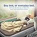 Etekcity Twin Size Comfort Air Mattress- Blow Up Bed Inflatable Mattress Raised Airbed with Built-in Pump for Guest, Camping, Height 18