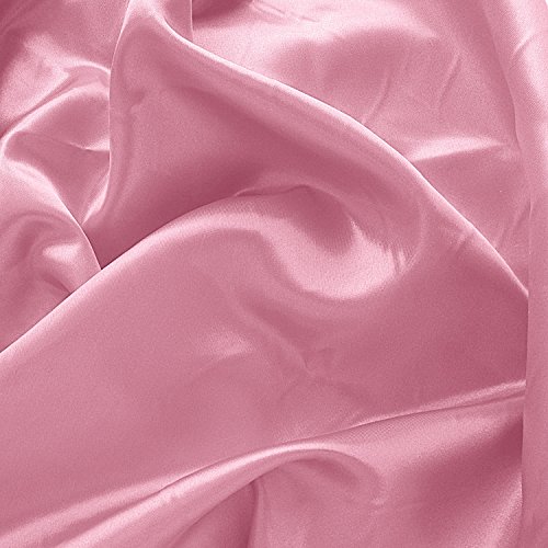 Solid Satin Charmeuse 60 Inch Fabric By the Yard (F.E. (Bubble Gum)