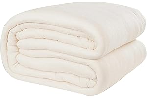 PLAZOTTA 90 Inch x 72 Inch Natural Cotton Batting, Medium Weight Cotton Batting for Quilts, Blanket Stuffing & Crafting, Soft