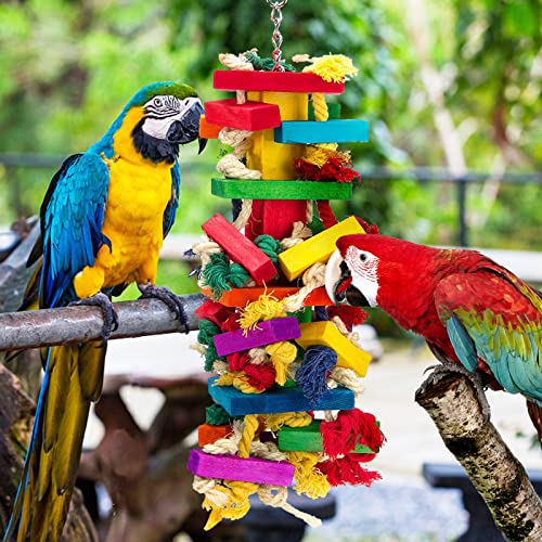 MEWTOGO Extra Large Bird Parrot Toys for Macaws, African Grey, Amazon