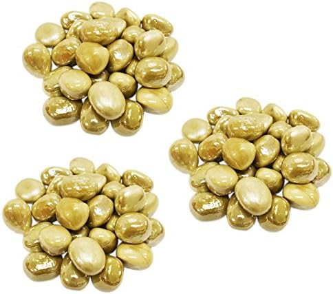 Set of 72 Ounces of Exotic Aquarium and Vase Gems and Shells! Around 4.5 Pounds of Gems Perfect For Aquariums, Vase Fillers, Table Scatter, Scrapbooking and Much More! (Champagne Nuggets Gems)