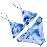 MOOSKINI Women Coloring Padded Bikini Straps 2 PCS Swimsuit Bikini Set