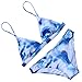 MOOSKINI Women Coloring Padded Bikini Straps 2 PCS Swimsuit Bikini Set (L(US Size 6-8), B868BW)