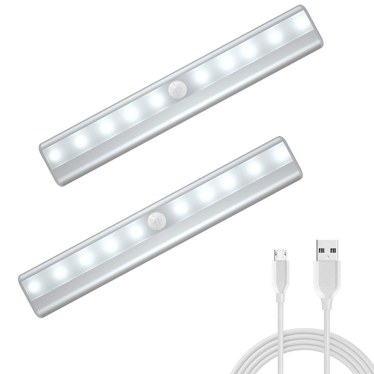 10 In White Battery Operated Led Under Cabinet Light Veser