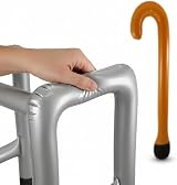 B&S Trendz Inflatable Zimmer Frame and Walking Stick Set view 3