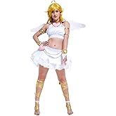 miccostumes Women's Costume Angel Cosplay Outfit Skirt Top with Accessories
