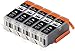 Blake Printing Supply 5 Big Black Compatible Ink Cartridges for PIXMA MG5520