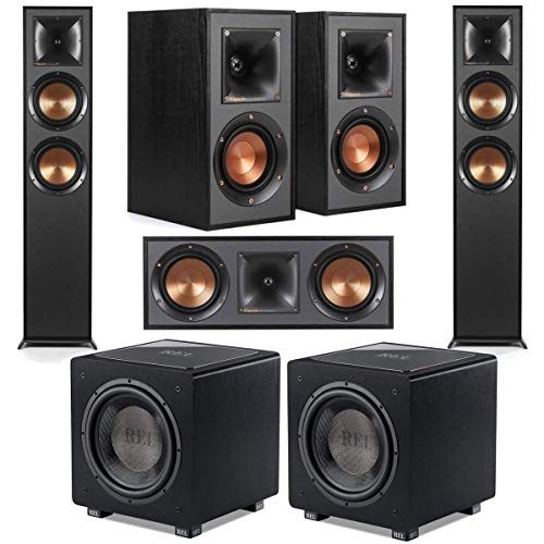 Klipsch 2 Pack R625FA Dolby Atmos Floor Standing Speaker Bundle with