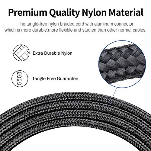 TIMMY Phone Charger 6FT 4 Pack Nylon Braided Long USB Fast Syncing&Charging Data transfer Adapter Cord Compatible iPhone Xs/Max/XR/X/8/8Plus/7/7Plus/6S/6S Plus/SE/iPad and More(Black)