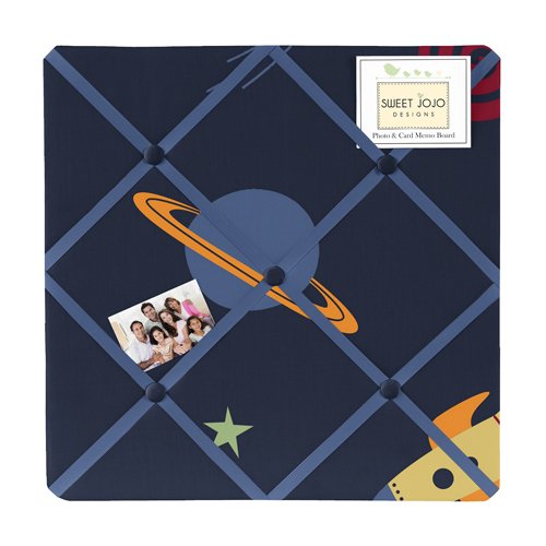 Sweet Jojo Designs Navy Fabric Memory/Memo Photo Bulletin Board for Space Galaxy Collection - Thumbnail 5