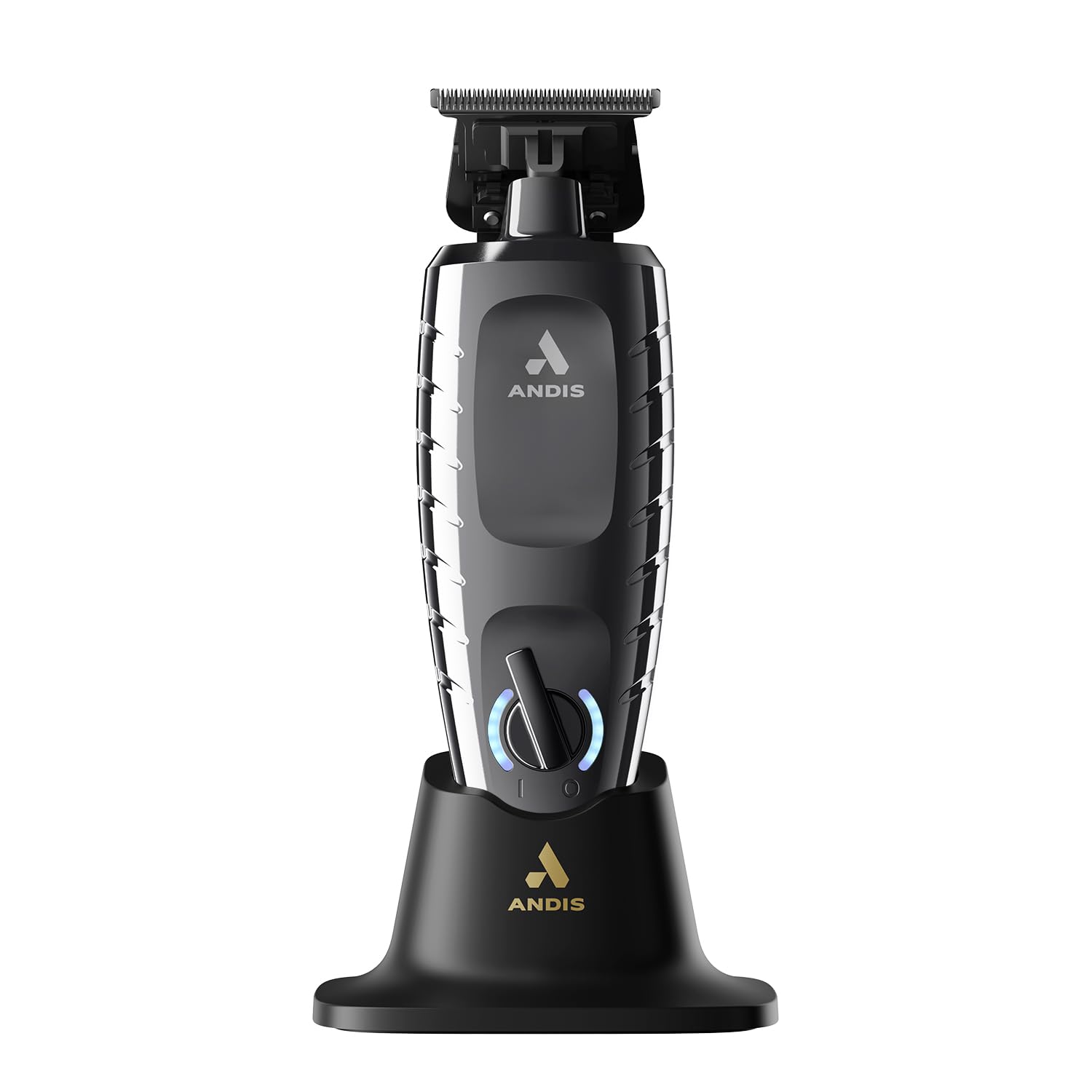Photo 1 of Andis 562627 GTX-EXO II Professional Cordless Lithium-ion Electric Beard & Hair Trimmer with Charging Stand, Black Chrome