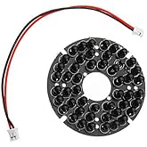 Acxico 1Pcs 48 Pieces IR LEDs Light Board 940NM LED Illuminator IR Infrared Board Module Invisible Light at Night for CCTV Se