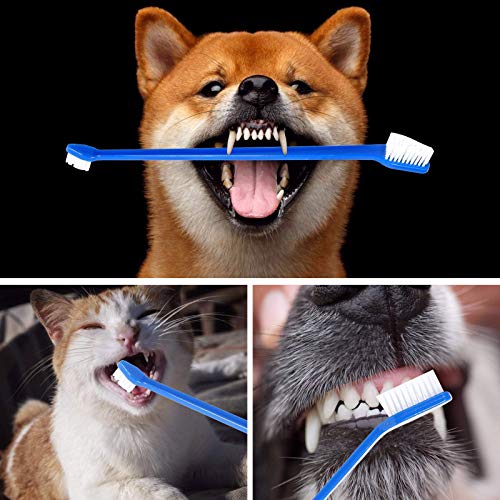 Newday 50 Pieces DoubleHeaded Dog Cat Pet Toothbrush , Super Soft