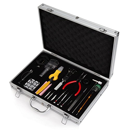 Readaeer 155 Pcs Watch Repair Tool Kit Back Case Opener Remover with Carrying Case
