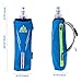Geila Handheld Water Bottle for Running, 17 oz Grip Handheld Bottle with Hand Strap Hydration Pack, Sport Soft Flask (Blue)