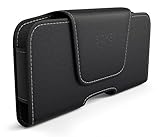 iPhone 6 6s 7 Holster, Bomea Leather Pouch Belt Case with Clip and Loops, XL Size Cell Phone Belt Clip Case Cover For Apple for iPhone 6 6s 7 with Otterbox / Lifeproof / Mophie Battery Case On