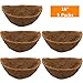 wonuu Half Round Coco Liner,Half Circle Wall Planter Coco Fiber Replacement Liners for Wall Hanging Baskets