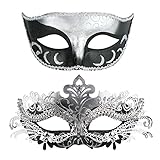 Couple Masquerade Mask Metal Masks Venetian Party