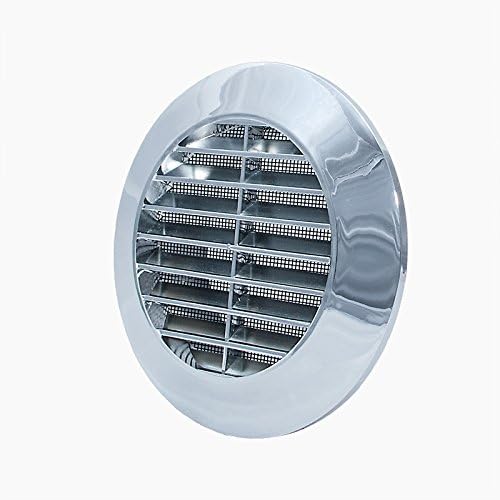 Chrome Circle Air Vent Grille 100mm / 4" Round Ducting Ventilation