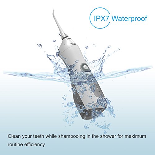 Water Flosser Cordless, THZY 4-Mode Professional Dental Oral Irrigator - Portable and Rechargeable IPX7 Waterproof Water Flossing with 4 Jet Tips for Home and Travel, Braces & Bridges Care - Thumbnail 2