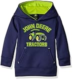 John Deere Toddler Boys' Tractor Tech Fleece Zip Hoodie, Navy, 3T
