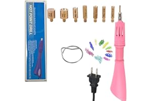 MAGNITT Hotfix Applicator, Hot Fixed Wand Bedazzler Kit,7 in 1 Professional DIY Hot Fix Rhinestone Setter Applicator Wand Tool Kit Set with 7 Different Sizes Tips (American Standard (Pink))