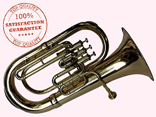 Euphonium 3 Valves (Tuba) Shinning Brass Bb FLAT "CHOPRA "M/ P & Bag