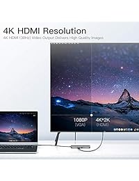 MSVII Hub USB 5 en 1 USB Tipo C adaptador multifuncional con 4K HDMI, USB C suministro de energía, 3 puertos USB 3.0, PD carga rápida para MacBook, Chrome Book y más dispositivos USB C