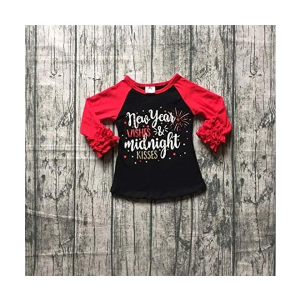Baby Kids Girl Unicorn Thanksgiving Christmas Car Print Ruffle Polka Dot Cotton T-Shirt Top Outfits - Image 5