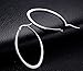 S-JSEA 4 Colors Stainless Steel Hoop Earrings Oval Hypoallergenic Earrings Big Nickle Free