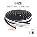 MAGZO Weather Stripping Door Seal, 1/2 Inch Wide X 3/8 Inch Thick Adhesive Foam Tape Soundproof Weatherstripping for Windows, 2 Rolls Total 13FT Black