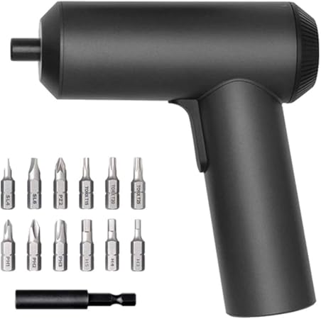 Xiaomi Tournevis Rechargeable Sans Fil Mijia 3 6v 2000mah Li Ion 5n M Tournevis Electrique Avec 12 Pieces S2 Embouts De Vis Pour La Maison Amazon Fr Bricolage