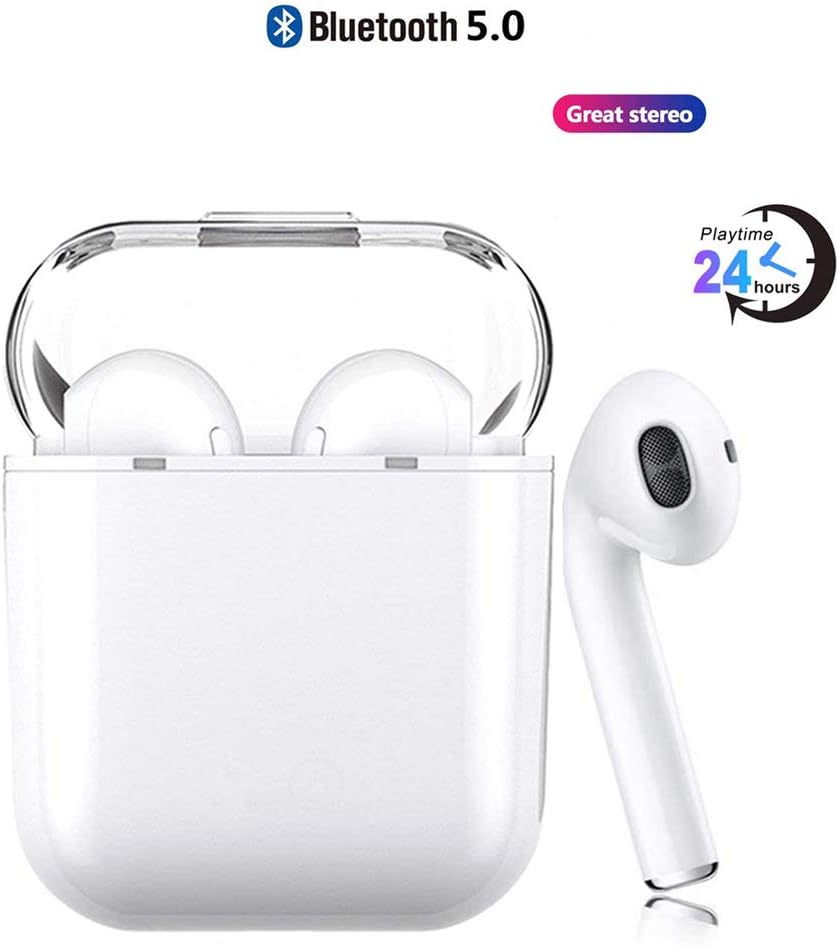 Bluetooth Earbuds, Bluetoooth 5.0 Headphones Wireless Earbuds 30H Cycle Playtime in-Ear Wireless Headphones Hi-Fi Stereo Sweatproof Earphones Sport Headsets Buit-in Mic for Work/Running/Travel/Gym