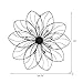 Asense Home Decorative Metal Wall Decor, Water Lily/Lotus Flower Design, Leaf Shaped Diamond Accents Blue Crystals For Nature Home Art Decoration & Kitchen Holiday Wall Decorations, 19.5