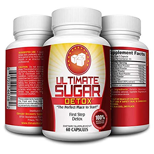 Ultimate Sugar Detox Supplement - Craving Suppressant Blocker - Natural Sugar Cleanse - Weight Loss Support Supplements - 60 Capsules