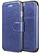 Taken iPhone 6/6S Plus Leather Wallet Case with Cards Slot and Metal Magnetic, Slim Fit and Heavy Duty, Plastic Flip Case/Cover with Rubber Edge, for Women, Men, Boys, Girls, 5.5 Inch (Blue)