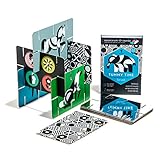 Giantsuper Construct-O-Cards: Tummy Time Interlocking Flash Cards - High-Contrast Art for Baby's Developing Eyes