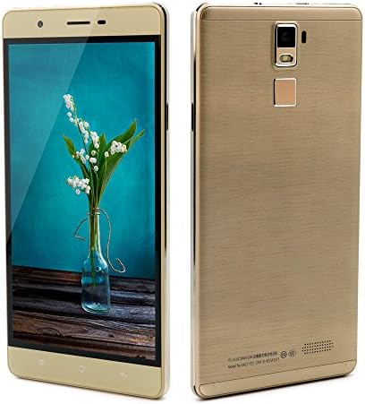 Utral Thin Unlocked 6.0" Smartphone QHD IPS Android 5.1 Lollipop Dual Sim Dual Standby MTK6580 Quad Core Cell Phone 1.3GHz GSM/WCDMA GPS 5.0Mp Camera Great (Gold)