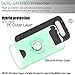 Moto Z2 Play Phone Case with HD Screen Protector,Ymhxcy 360 Degree Rotating Ring & Bracket Dual Layer Resistant Back Cover for Motorola Moto Z Play (2nd Gen.)-ZH Mint