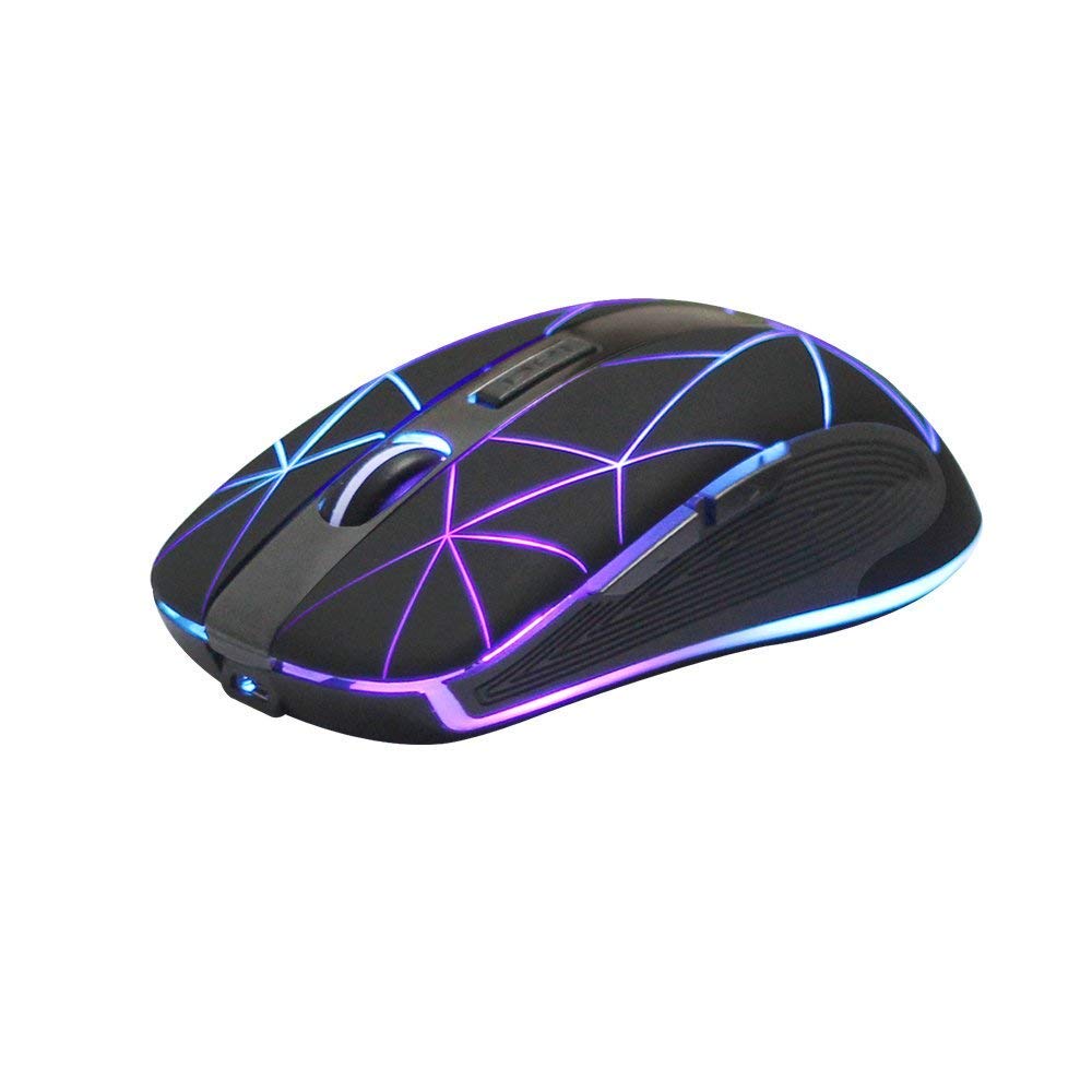 Rii RM200 Wireless Mouse,Rechargeable Gaming Mouse with USB Nano Receiver,5 Buttons for Casual Gaming, Notebook,PC,Computer Office Home Work