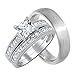 His and Her Wedding Ring Set Matching Bands for Him and Her (Choose Sizes)