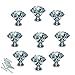 HOSL 10PCS 40MM Diamond Shape Crystal Glass Cabinet Knob Cupboard Drawer Pull Handle/Great for Cupboard, Kitchen and Bathroom Cabinets, Shutters, etc