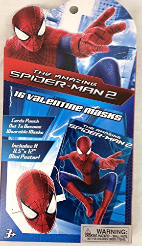 The Amazing Spiderman 2 Valentines Classroom Exchange Cards with Wearable Masks