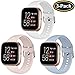 QIBOX Bands Compatible with Fitbit Versa/Versa Lite/SE, Soft Silicone Breathable Replacement Sport Wristband Women Men Accessories for Versa Smartwatch Large Small 3-Pack