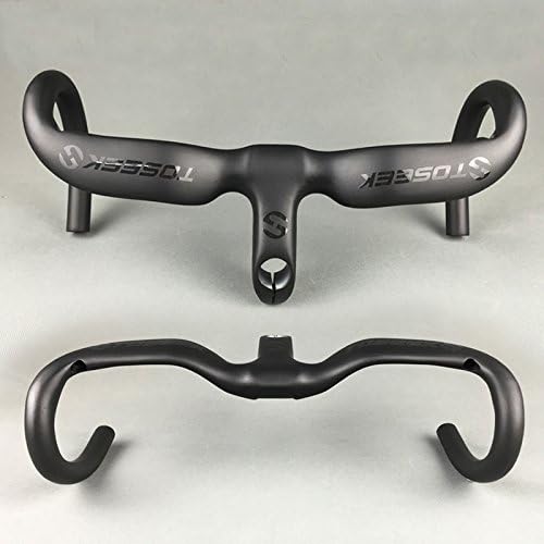 LogoLetterShiny Integrated Drop Handlebar Uplift Wind Black Matt UD Weave for Road Bike