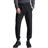 Cherokee Men Scrubs Pant Mid Rise Pull-on Jogger CK236T, S Tall, Black