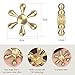 Buylen For Rudder Spinner Fidget Brass Rainbow EDC ADHD Foucus Toy With Six Wings High Speed Bearing ,Smoother and Longer Rotation,Anxiety Relief Toys