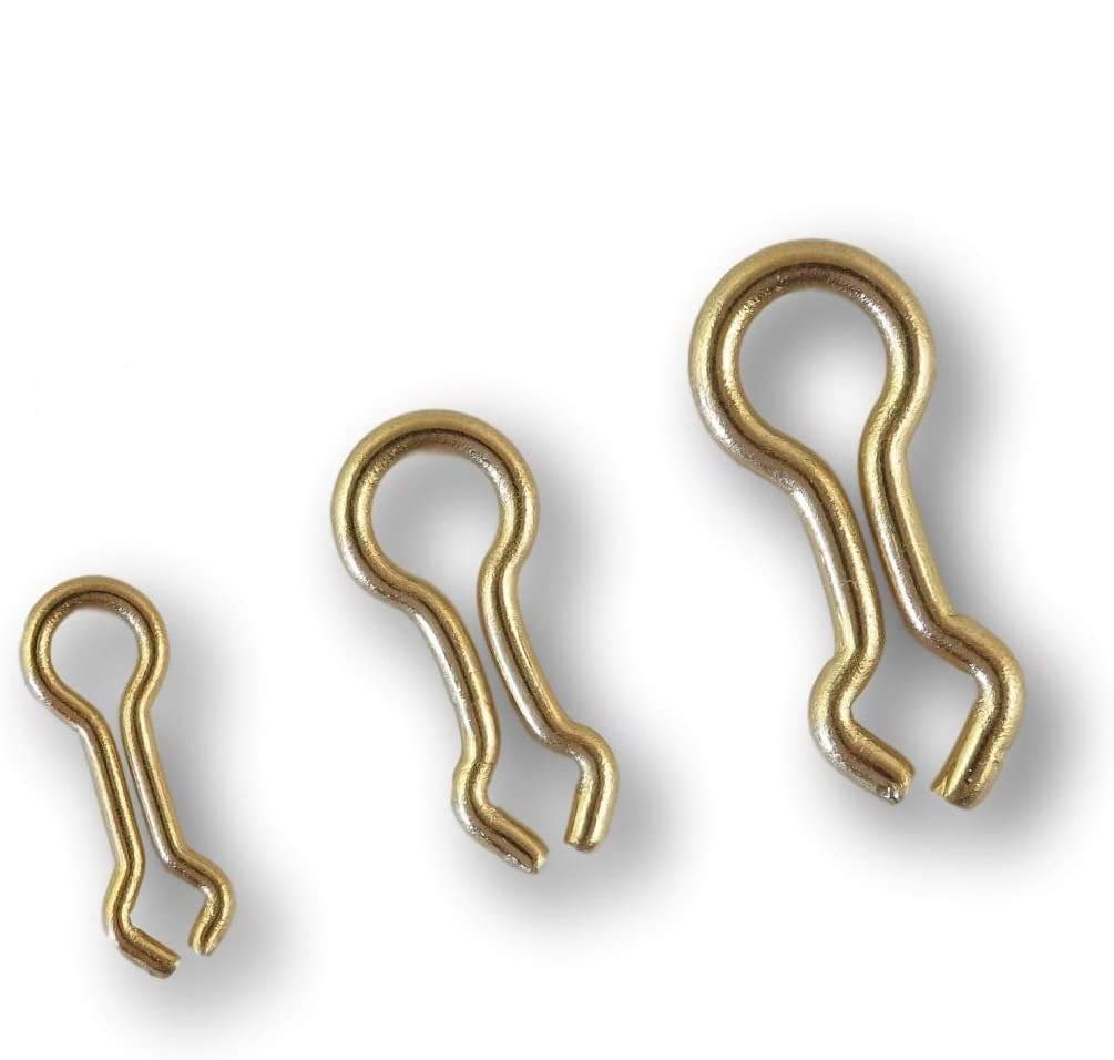 Brass Sinker Eyes - Eyelets for Lead Weight Molds (Size #2, 200 Pieces) - Made in USA