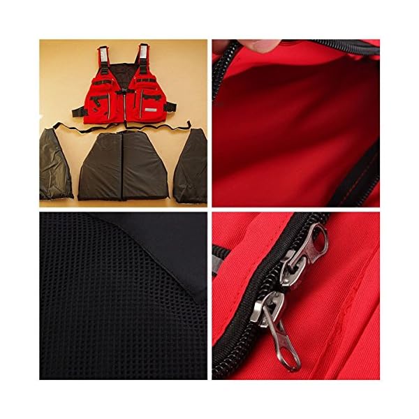 Red-Adult-Buoyancy-Aid-Sailing-Fishing-Kayak-Canoeing-Life-Jacket-Vest